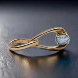 L.F. George Jewelry - 14k Yellow Gold Aquamarine Pendant