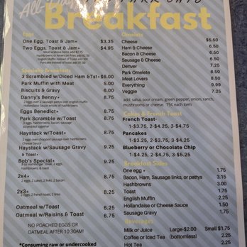 The Park Cafe - All day breakfast - Breakfast & Brunch Near Me - Braham, Minnesota