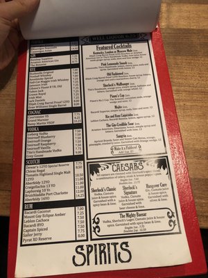 Menu photo 3 The Sherlock Holmes Pub Edmonton, AB Menu photo 3 The Sherlock Holmes Pub Edmonton, AB