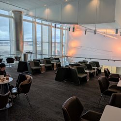 Maynard H. Jackson International Terminal - Sitting inside the upstairs loft at the Delta Sky Club in Concourse F at Hartsfield-Jackson Atlanta International Airport (ATL).