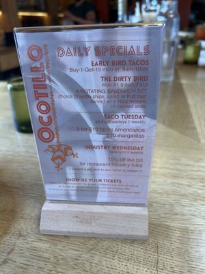 Menu photo 1 Ocotillo Portland, ME