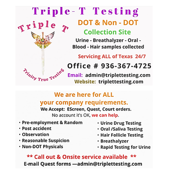 Triple T - Trinity True Testing - 917 I-20 Weatherford TX 76087 - Laboratory Testing Near Me - Weatherford, Texas Triple T - Trinity True Testing - 917 I-20 Weatherford TX 76087 - Laboratory Testing Near Me - Weatherford, Texas