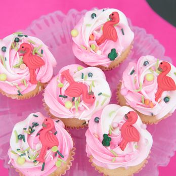 Sweets By Semi - cupcakes with pink frosting and goldfish decorations - Cupcakes Near Me