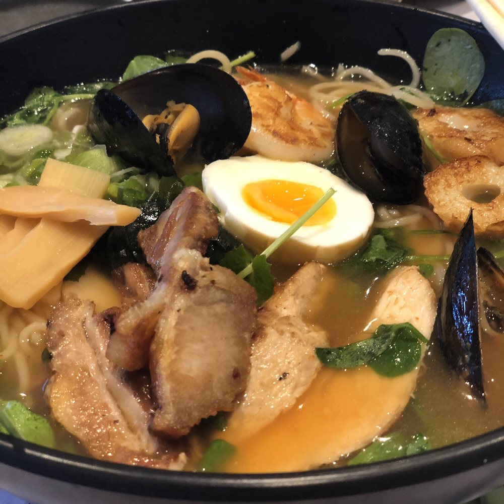Wagamamas - Wagamama ramen with spicy chicken broth - Japanese Near Me - Suffk, SFK Wagamamas - Wagamama ramen with spicy chicken broth - Japanese Near Me - Suffk, SFK