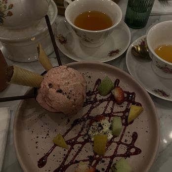 Prince Tea House - Raspberry mousse chocolate cup - Tea Rooms Near Me - Flushing, New York