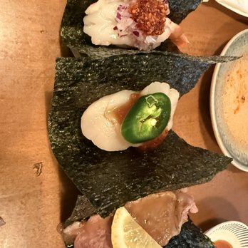 Oh Banzai - Shrimp OniChili , Salmon OniChil and Wagyu Garlic Salt Sauce - Japanese Near Me - Gardena, California Oh Banzai - Shrimp OniChili , Salmon OniChil and Wagyu Garlic Salt Sauce - Japanese Near Me - Gardena, California