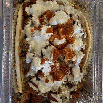 Halal Bros - #7 FALAFEL GYRO (VEGETARIAN) with spicy red sauce - Halal Near Me - Fresno, California Halal Bros - #7 FALAFEL GYRO (VEGETARIAN) with spicy red sauce - Halal Near Me - Fresno, California