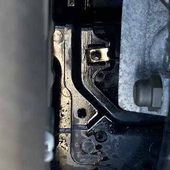 Jiffy Lube - This is the plastic part under the oil filter after it was found in the lower bay . Oil still on it come on guys you can do better - Auto Repair Near Me - Virginia Beach, Virginia