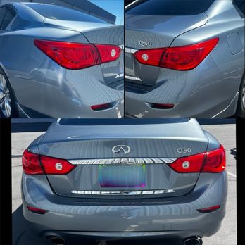 Taylored Auto Body - Infiniti Q50 read end collision after - Body Shops Near Me - Lodi, California Taylored Auto Body - Infiniti Q50 read end collision after - Body Shops Near Me - Lodi, California