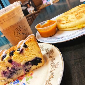 Cafe Ava - Cheese arepa, blueberry lemon loaf cake, horchata latte - Coffee & Tea Near Me - Cranston, Rhode Island