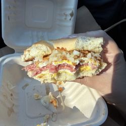 Blitz's Market - The Big Z on a bagel with pork roll