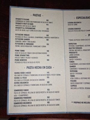 Menu photo 2 Spaghetinno Puerto Morelos, ROO Menu photo 2 Spaghetinno Puerto Morelos, ROO