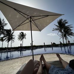 Zoëtry Paraiso de la Bonita Riviera Maya - Quick picture laying by the pool in the morning! Such an enjoyable experience