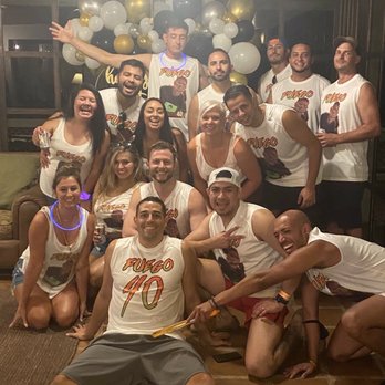 Manzo Press Studio - The Fuego 40 group! Surprised the birthday boy with shirts that had his face on him. The shirts were a huge hit! - Embroidery & Crochet Near Me - Riverside, California