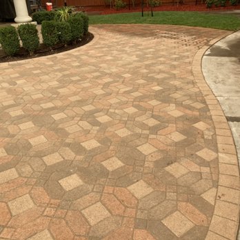 Concierge Landscaping - This was the finished product client got new pavors ,new grass , mulch and a brand new irrigation system cost of the job -7k - Landscaping Near Me Concierge Landscaping - This was the finished product client got new pavors ,new grass , mulch and a brand new irrigation system cost of the job -7k - Landscaping Near Me