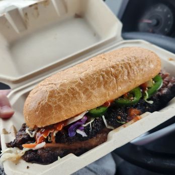 True Texas BBQ - My new favorite, the amazing new Banh-Mi Brisket sandwich ! Delicious, juicy & spicy, just like we like our food. - Barbeque Near Me - Mckinney, Texas