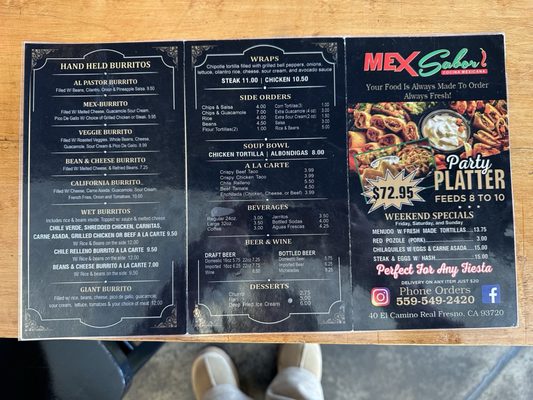 Menu photo 3 Mex Sabor Fresno, CA