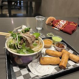 Combination pho and egg rolls 10/10 Combination pho and egg rolls 10/10
