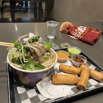 Roll Play - Combination pho and egg rolls 10/10 - Vietnamese Near Me - Arlington, Virginia Roll Play - Combination pho and egg rolls 10/10 - Vietnamese Near Me - Arlington, Virginia