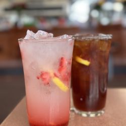 Golden Time Restaurant - Strawberry Lemonade & Sweet Iced Tea.