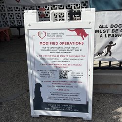 San Gabriel Valley Humane Society - Sign says they're accepting strays when they said they weren't