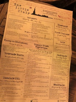 Menu photo 1 The Little Italy Paris, 75 Menu photo 1 The Little Italy Paris, 75