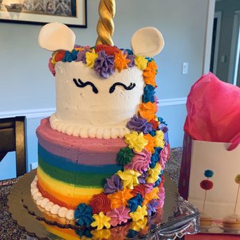 Chocolate in the Oven - a rainbow cake with a unicorn on top - Bakeries Near Me - Milford, New Jersey Chocolate in the Oven - a rainbow cake with a unicorn on top - Bakeries Near Me - Milford, New Jersey