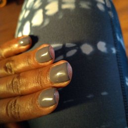 Rebase with only acrylic on the base of the nail. Horrible!!