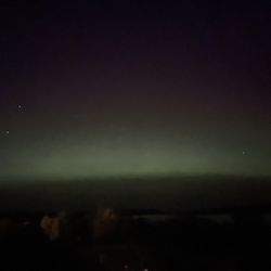 Holiday Inn Express Munising-Lakeview - The Northern Lights from the back patio but sadly too far away for a great view