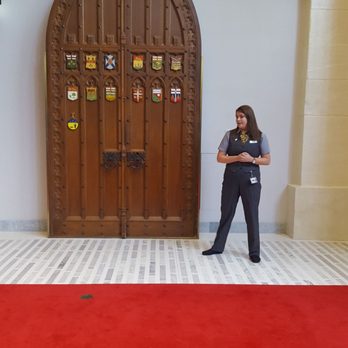 Senate of Canada Building - A door from the Senate Hamber of Parliament, complete with seals of each provence and territory adorning it. - Public Services & Government Near Me - Ottawa, Ontario