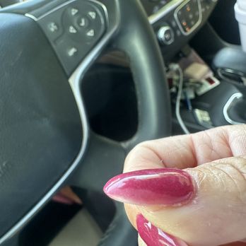 Pink Polish Nails & Lashes - Even the top coat isn't applied evenly - Nail Salons Near Me - Miami, Florida