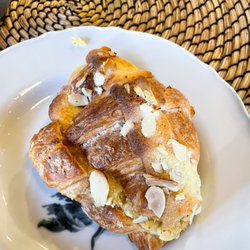 Square Mile Coffee - Almond Croissant! A must have and say yes to having it warmed up for you, yum!