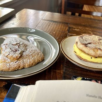 IKE Box - Frangipane scones and a breakfast sandwich with vegan sausage and egg. - Coffee & Tea Near Me - Salem, Oregon