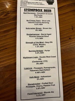Menu photo 4 Stompbox Brewing Davenport, IA