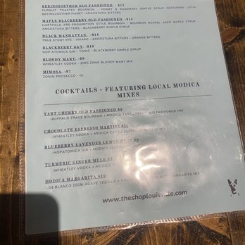 The Shop - Featured cocktail menu. - Beer Bar Near Me - Louisville, Kentucky The Shop - Featured cocktail menu. - Beer Bar Near Me - Louisville, Kentucky