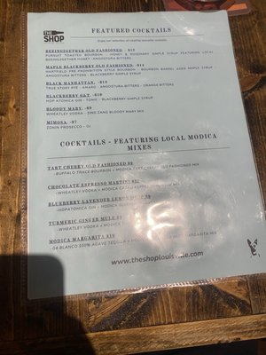 Menu photo 2 The Shop Louisville, KY Menu photo 2 The Shop Louisville, KY