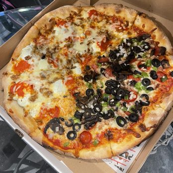 Amano Pizza - Half House Special Pizza/half Eggplant Parmigiana pizza - Pizza Near Me - Matawan, New Jersey
