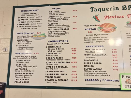 Menu photo 6 Taqueria Bravo Willits, CA