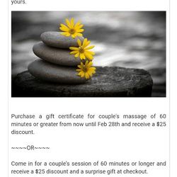 Crave Therapeutic Massage - February specials