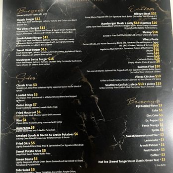 Vibezz - THE MENU (as of August 2024) - Southern Near Me - Tuskegee, Alabama