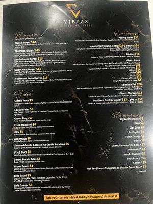 Menu photo 1 Vibezz Tuskegee, AL