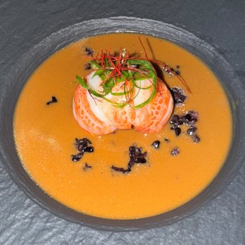 Umi By Vikram Garg - This is the Lobster in Shellfish essence.  So delicious! - Seafood Near Me - Honolulu, Hawaii