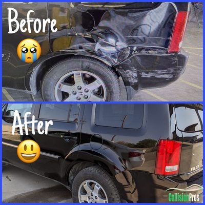 Before and after - Some examples of vehicle repairs