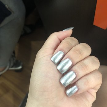 Big Apple Nail & Spa - Before. Terrible, bumpy and uneven. Flared out shape - Nail Salons Near Me - Woodstock, Georgia
