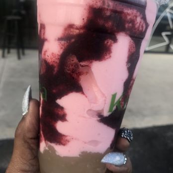 Knottea Cafe House - Strawberry Cloud with Aloe Vera! One of my favorites! - Coffee & Tea Near Me - Stanton, California Knottea Cafe House - Strawberry Cloud with Aloe Vera! One of my favorites! - Coffee & Tea Near Me - Stanton, California