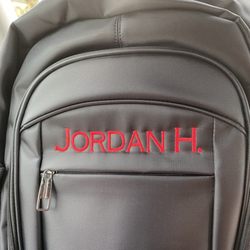 Silver Gallery - Monogrammed to not be confused with all the other district issues book bags. Looks great!