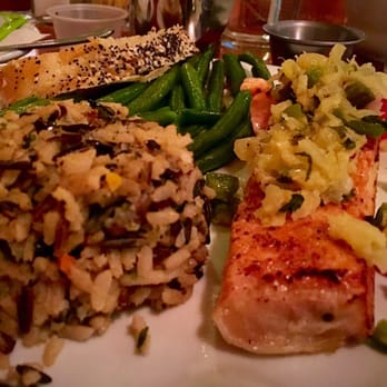 Hotel Eklund - My salmon dinner plate - Hotels Near Me - Clayton, New Mexico