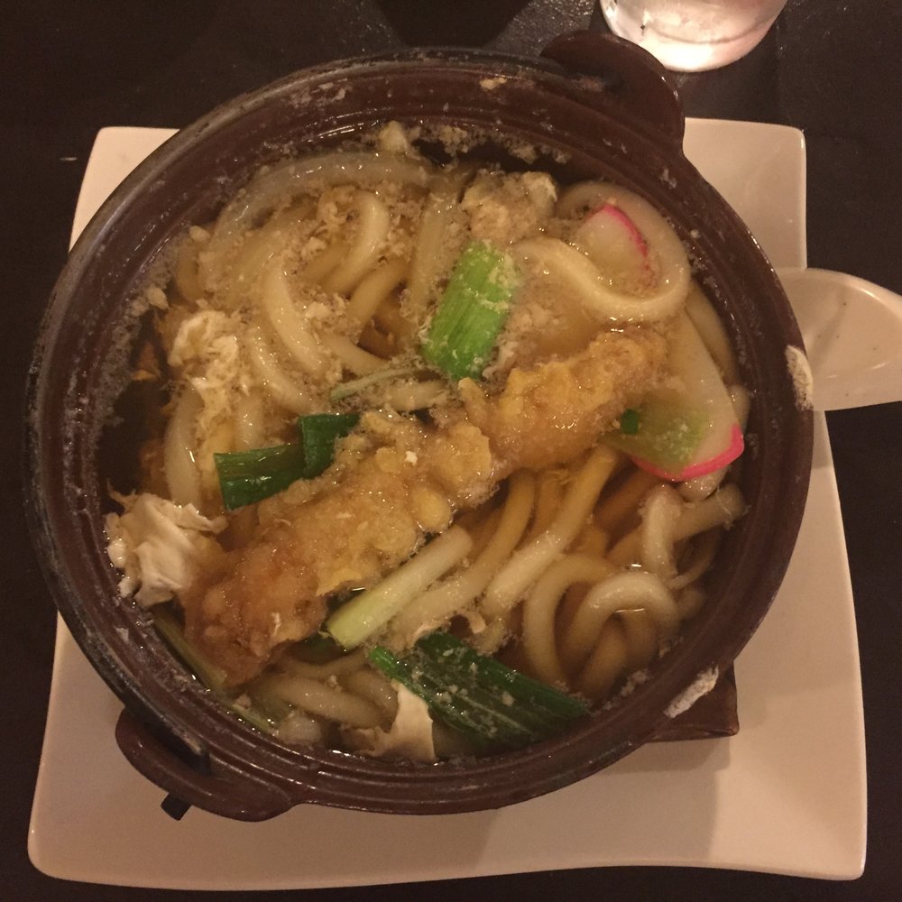 Yamato - Nabeyaki udon. Yummy broth and served traditionally in a clay pot. - Japanese Near Me - Tucson, Arizona Yamato - Nabeyaki udon. Yummy broth and served traditionally in a clay pot. - Japanese Near Me - Tucson, Arizona