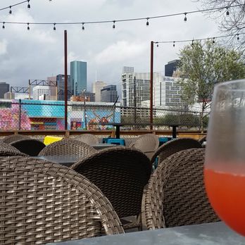 Around the Corner - Houston downtown, grafiti art, and blood orange mimosa all from the back patio. - Breakfast & Brunch Near Me - Houston, Texas