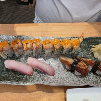 Sanraku - Dynamite roll, hamaci and unagi Nigiri - Japanese Near Me - San Francisco, California Sanraku - Dynamite roll, hamaci and unagi Nigiri - Japanese Near Me - San Francisco, California